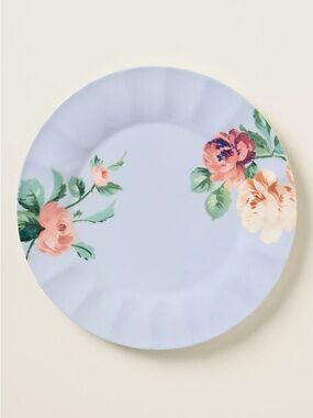 ANTHROPOLOGIE MAEVE NWT Chintzware stoneware dessert plate -blue